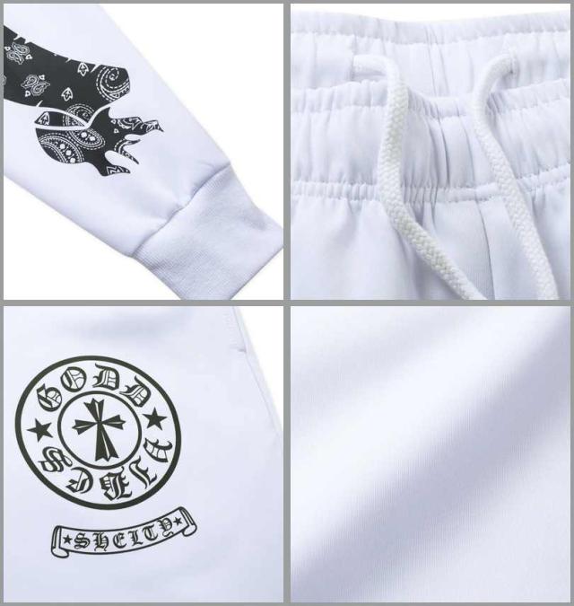 大きいサイズ SHELTY プリント ジャージ 上下セット ホワイト 3L 4L 5L 6L/1268-4312-1-128