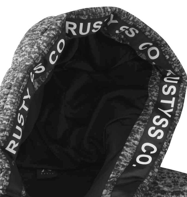 大きいサイズ RUSTY 中綿ロングジャケット チャコールグレー杢 3L 4L 5L 6L 8L/1273-3341-1-228