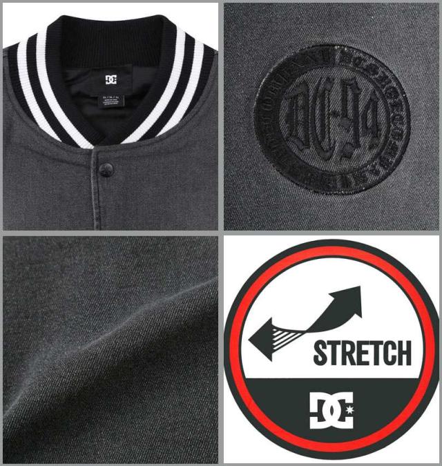 大きいサイズ DCSHOES 26 VARSITY ジャケット ブラックデニム 3L 4L 5L 6L/1273-6100-2-228