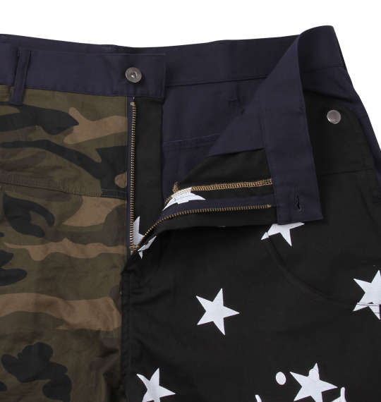 大きいサイズ UP!SMILE クレイジー切替パンツ ネイビー 100cm 110cm 120cm 130cm/1274-0310-1-128