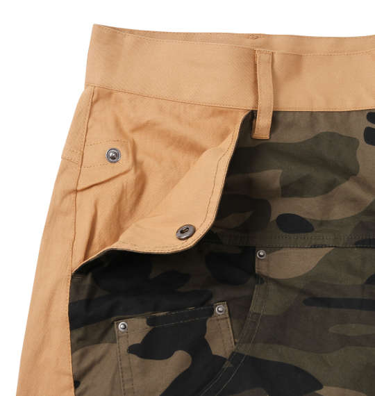 大きいサイズ UP!SMILE クレイジー切替パンツ ベージュ 100cm 110cm 120cm 130cm/1274-0310-2-128