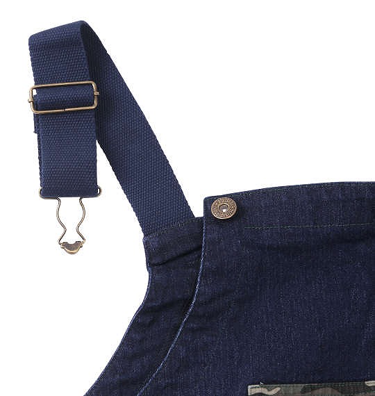 大きいサイズ UP!SMILE ポケットカモフラオーバーオール ネイビー 3L 4L 5L 6L/1274-1345-1-128