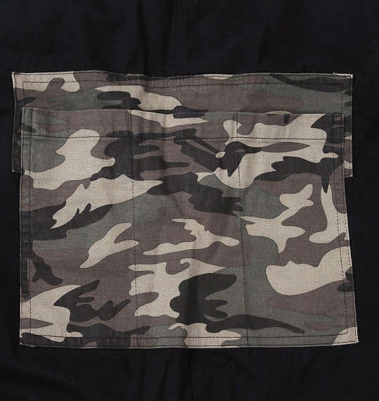 大きいサイズ UP!SMILE ポケットカモフラオーバーオール ブラック 3L 4L 5L 6L/1274-1345-2-128