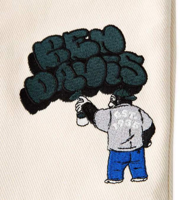 大きいサイズ BEN DAVIS エンブロイダリー ペインターパンツ オフホワイト 3L 4L 5L 6L/1274-4610-3-128