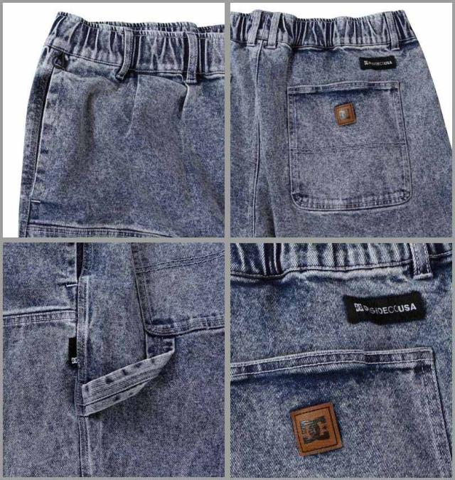 大きいサイズ DCSHOES 25WIDE BUGGY DOUBLE KNEE パンツ インディゴデニムケミカルウォッシュ 3L 4L 5L/1274-5120-1-128