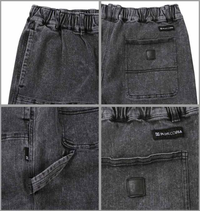 大きいサイズ DCSHOES 25WIDE BUGGY DOUBLE KNEE パンツ ブラックデニムケミカルウォッシュ 3L 4L 5L/1274-5120-2-128