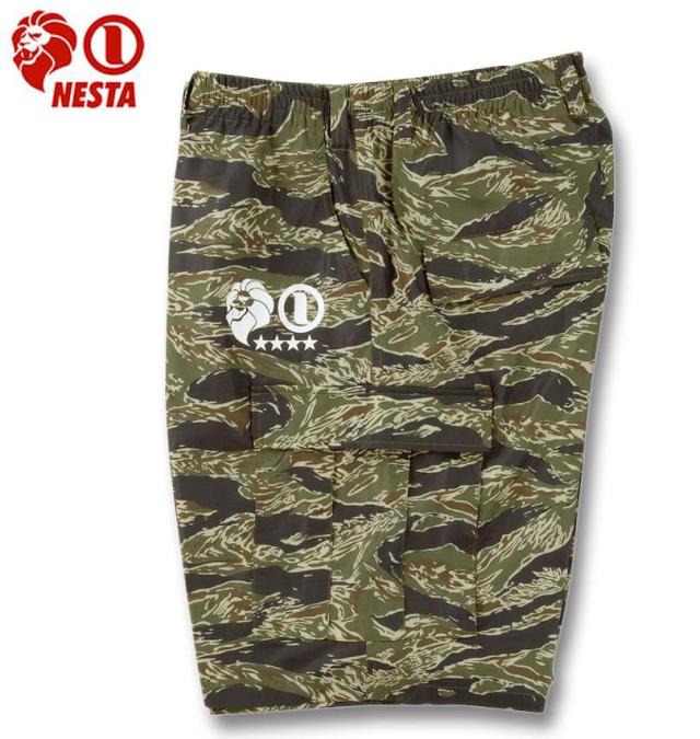 大きいサイズ NESTA BRAND タイガーカモ カーゴ ハーフパンツ タイガーカモ 3L 4L 5L 6L 8L/1274-5281-2-128