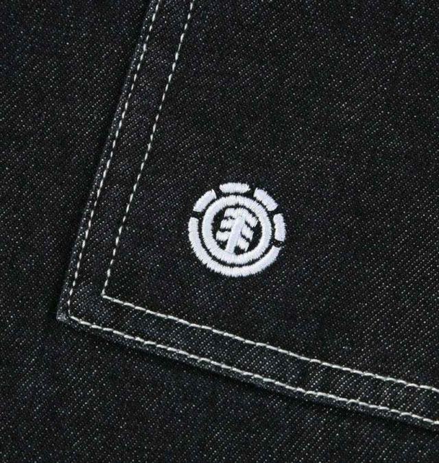 大きいサイズ ELEMENT SHOD デニム ペインターパンツ ブラック 3L 4L 5L 6L/1274-5330-2-128