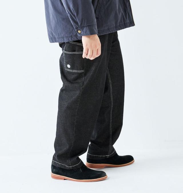 大きいサイズ ELEMENT SHOD デニム ペインターパンツ ブラック 3L 4L 5L 6L/1274-5330-2-128