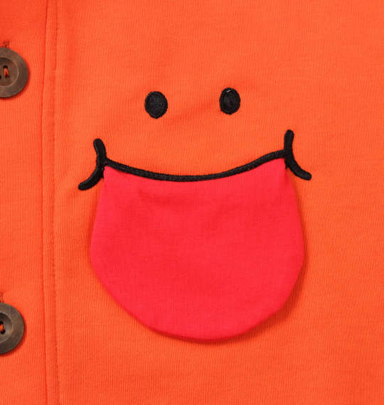 大きいサイズ UP!SMILE クレイジー切替パーカー オレンジ×カモ 3L 4L 5L 6L/1278-0382-2-128