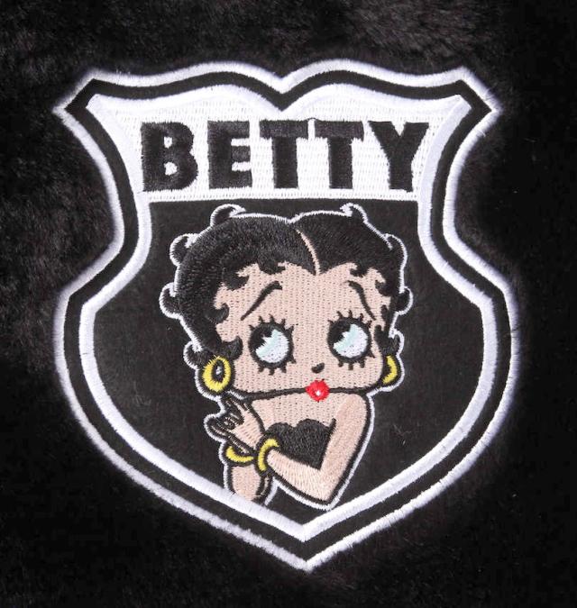大きいサイズ BETTY BOOP フェイクファーフルジップパーカージャケット ブラック 3L 4L 5L 6L/1278-2398-2-128
