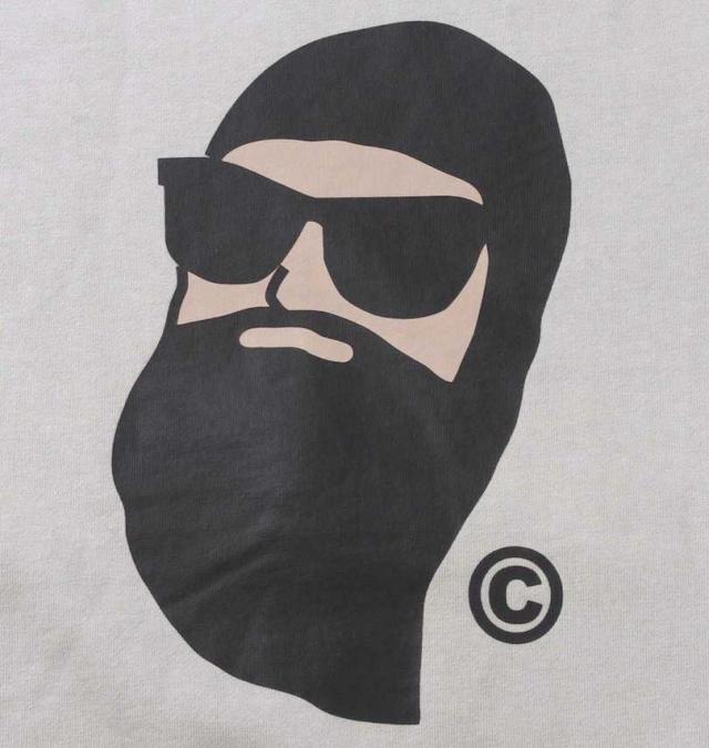 大きいサイズ FUN for modemdesign face ojisan クルーネックスウェット アッシュ 3L 4L 5L 6L/1278-3608-1-128