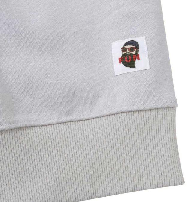 大きいサイズ FUN for modemdesign face ojisan クルーネックスウェット アッシュ 3L 4L 5L 6L/1278-3608-1-128