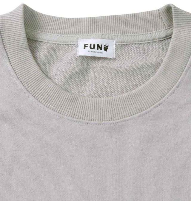 大きいサイズ FUN for modemdesign face ojisan クルーネックスウェット アッシュ 3L 4L 5L 6L/1278-3608-1-128