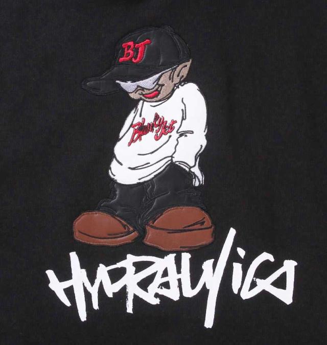 大きいサイズ Blanky Jet 裏起毛 プルパーカー ブラック 3L 4L 5L 6L/1278-3666-1-128