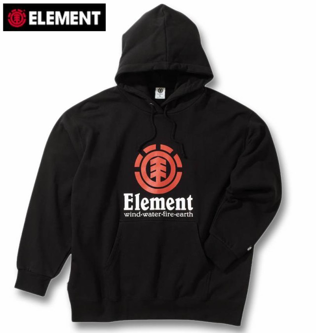 大きいサイズ ELEMENT VERTICAL プルパーカー ブラック 3L 4L 5L 6L/1278-4617-2-128