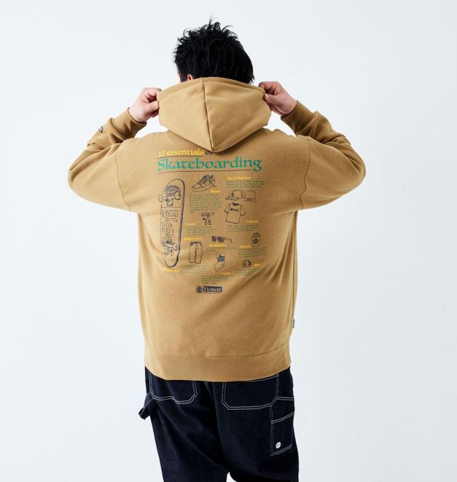 大きいサイズ ELEMENT ESSENTIAL プルパーカー ブラウン 3L 4L 5L 6L/1278-5366-1-128