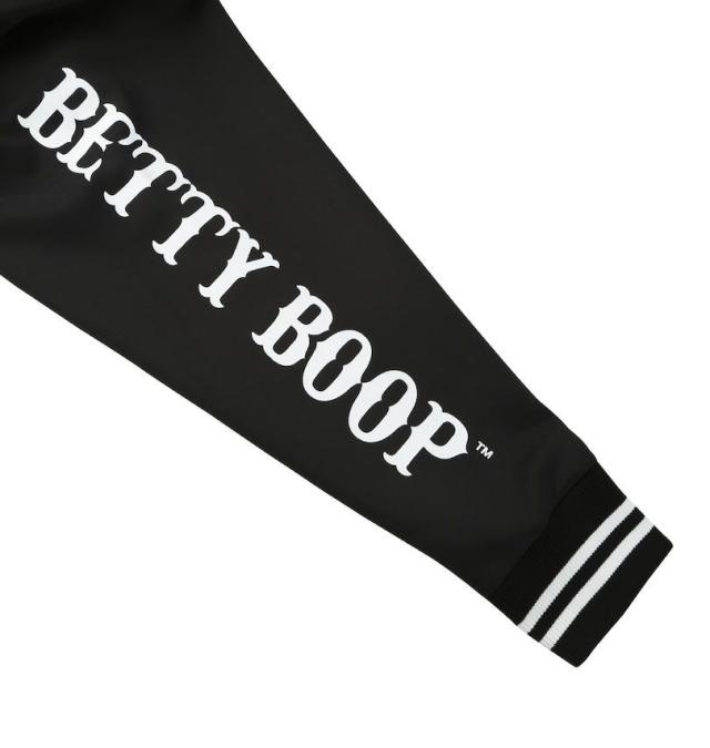 大きいサイズ BETTY BOOP ダンボールニット フルジップ パーカー ブラック 3L 4L 5L 6L/1278-5621-2-128