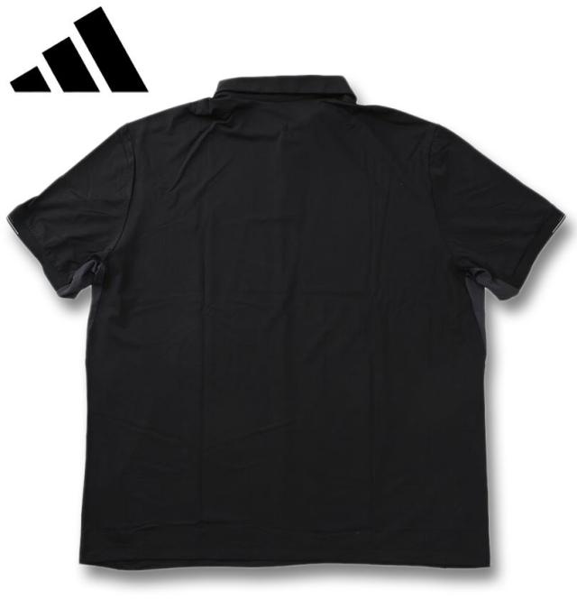 大きいサイズ adidas golf アディダスゴルフ 接触冷感 ユニバーサル ベンチレーション 半袖 シャツ ブラック 4XL 5XL/1278-6210-2-128_1