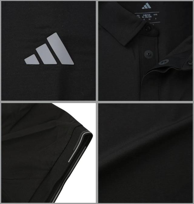 大きいサイズ adidas golf アディダスゴルフ 接触冷感 ユニバーサル ベンチレーション 半袖 シャツ ブラック 4XL 5XL/1278-6210-2-128_5