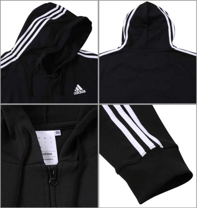 大きいサイズ adidas アディダス ウォームアップ フルジップパーカー ブラック 3XO〜8XO/1278-3301-2-129