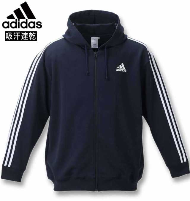 大きいサイズ adidas アディダス ウォームアップ フルジップパーカー レジェンドインク 3XO〜8XO/1278-3301-3-129