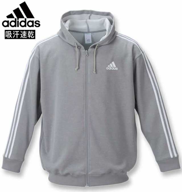 大きいサイズ adidas アディダス ウォームアップ フルジップパーカー ミディアムヘザーグレー 3XO〜8XO/1278-3301-4-129