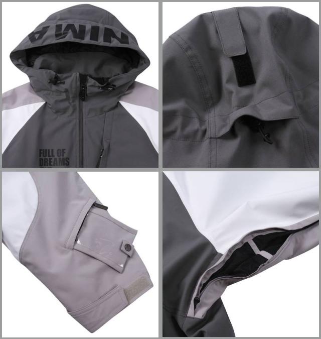 大きいサイズ nima スノーボード ジャケット メタルグレー 3L 5L 7L/1256-4300-1-430