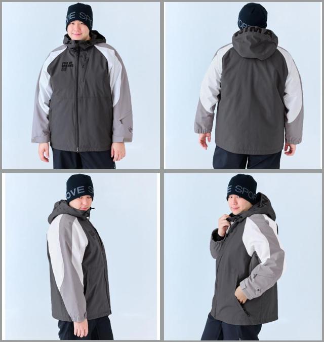 大きいサイズ nima スノーボード ジャケット メタルグレー 3L 5L 7L