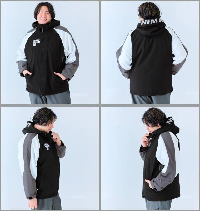 大きいサイズ nima スノーボード ジャケット ブラック 3L 5L 7L/1256-4300-2-430