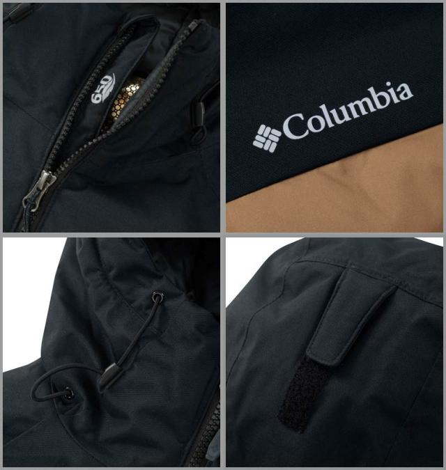 大きいサイズ Columbia グランドトレック2 ダウン フード ジャケット デルタ×ブラック 1X 2X 3X 4X 5X 6X/1273-4300-1-330