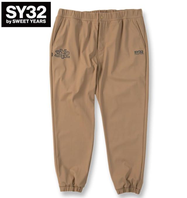大きいサイズ SY32 by SWEET YEARS 3レイヤー フリース ライニング ジョガーパンツ ベージュ 3L 4L 5L 6L/1274-5366-1-230