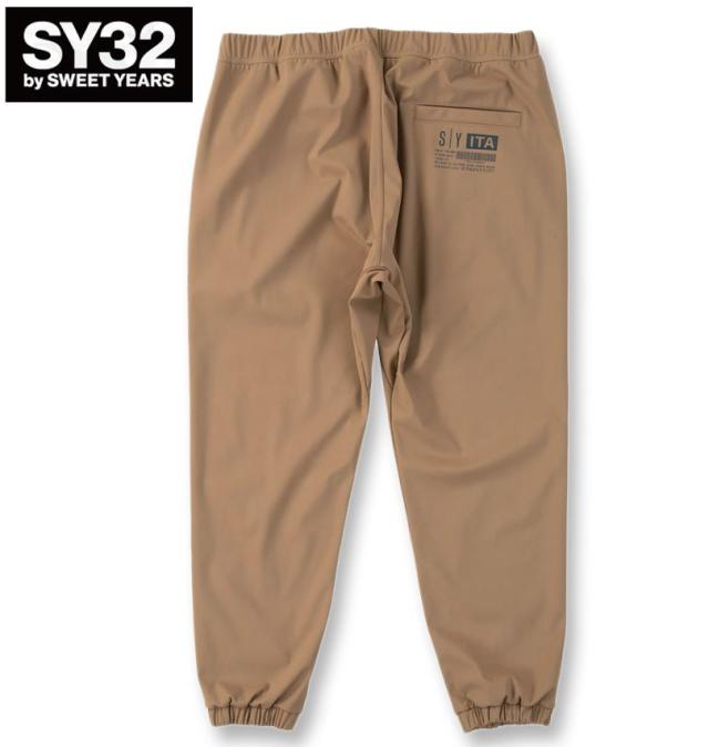 大きいサイズ SY32 by SWEET YEARS 3レイヤー フリース ライニング ジョガーパンツ ベージュ 3L 4L 5L 6L/1274-5366-1-230