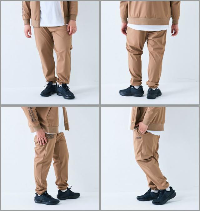 大きいサイズ SY32 by SWEET YEARS 3レイヤー フリース ライニング ジョガーパンツ ベージュ 3L 4L 5L 6L/1274-5366-1-230