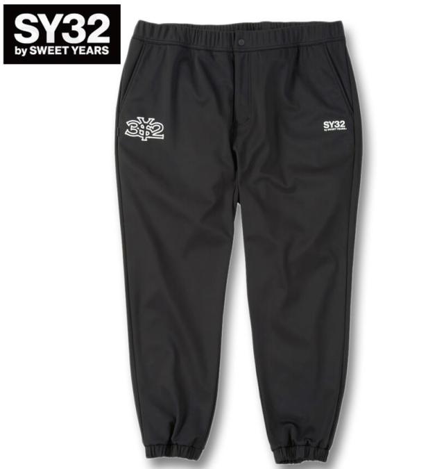 大きいサイズ SY32 by SWEET YEARS 3レイヤー フリース ライニング ジョガーパンツ ブラック 3L 4L 5L 6L/1274-5366-2-230