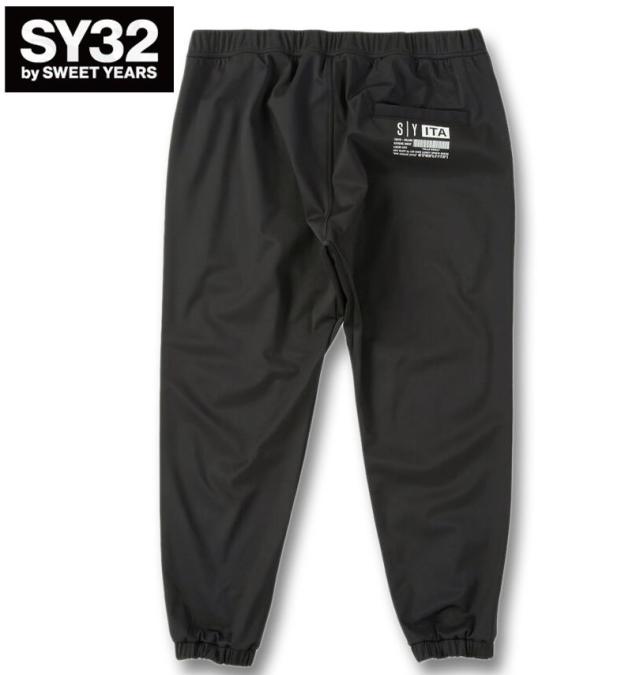 大きいサイズ SY32 by SWEET YEARS 3レイヤー フリース ライニング ジョガーパンツ ブラック 3L 4L 5L 6L/1274-5366-2-230