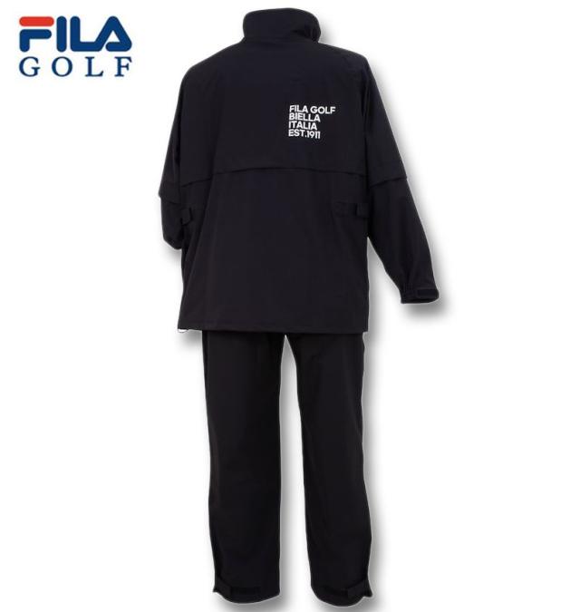 大きいサイズ FILA GOLF レインウェア 上下セット ブラック 3L 4L 5L 6L/1276-4340-2-230