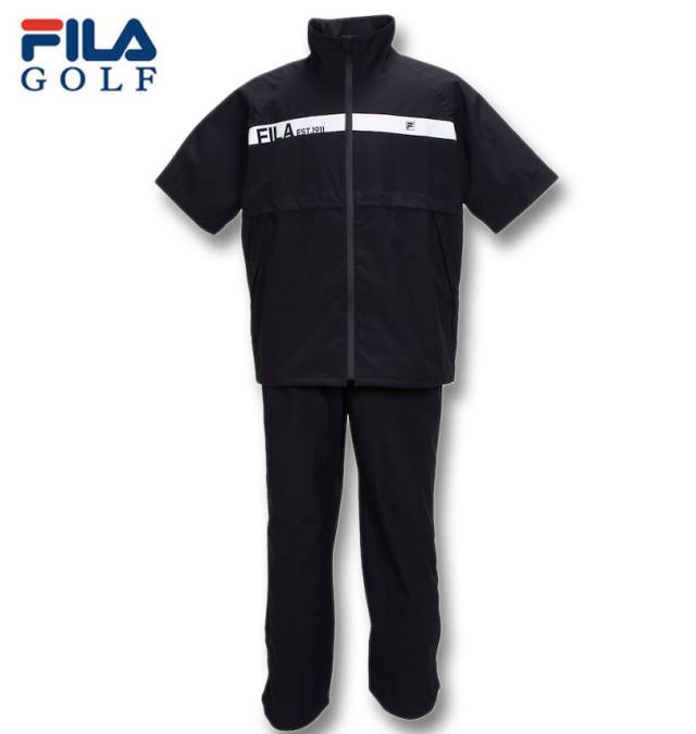大きいサイズ FILA GOLF レインウェア 上下セット ブラック 3L 4L 5L 6L/1276-4340-2-230