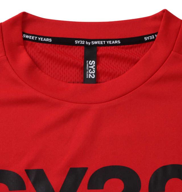 大きいサイズ SY32 by SWEET YEARS アスレチックプラクティス半袖Tシャツ レッド 3L 4L 5L 6L/1278-3502-1-130