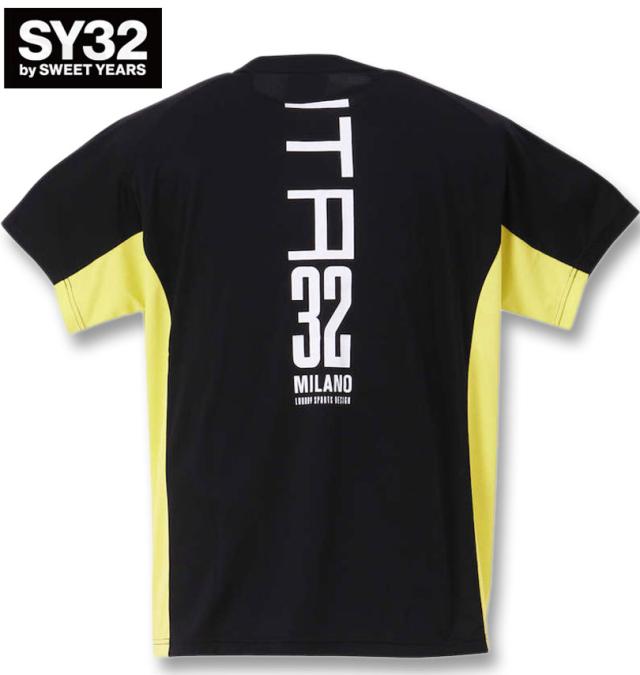 大きいサイズ SY32 by SWEET YEARS アスレチックプラクティス半袖Tシャツ ブラック 3L 4L 5L 6L/1278-3502-2-130