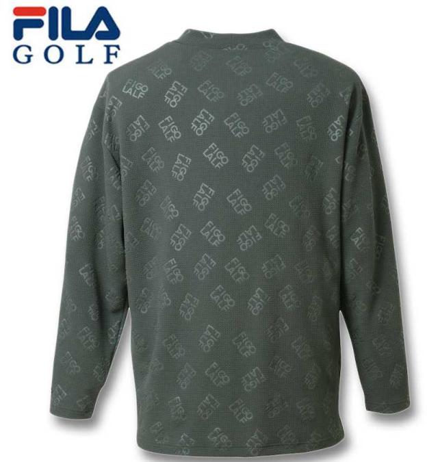 大きいサイズ FILA GOLF モックネック 長袖 シャツ ダークグレー 3L 4L 5L 6L/1278-4361-1-130