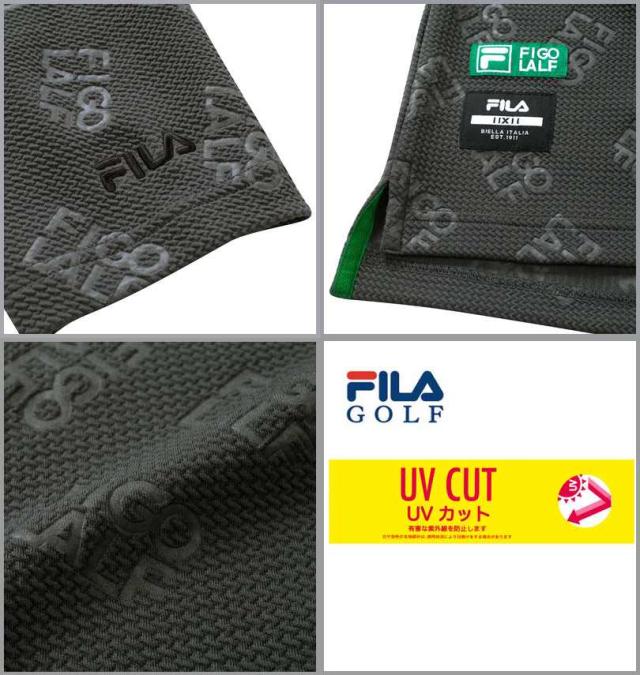 大きいサイズ FILA GOLF モックネック 長袖 シャツ ダークグレー 3L 4L 5L 6L/1278-4361-1-130