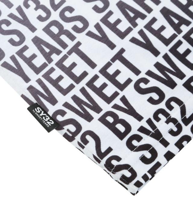大きいサイズ SY32 by SWEET YEARS グラデーションロゴ 長袖 Tシャツ ホワイト 3L 4L 5L 6L/1278-5602-1-130