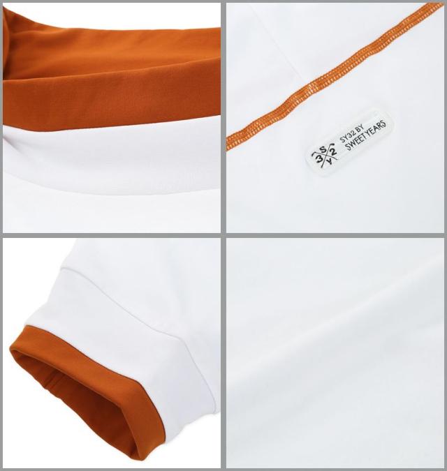 大きいサイズ SY32 by SWEET YEARS ゴルフ ウルトラライト バックブラッシュド モック スウェット ホワイト 3L 4L 5L 6L/1278-5607-1-230