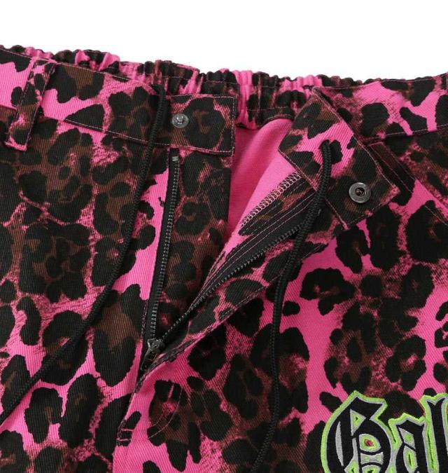 大きいサイズ GALFY GALひょうちゃん ハーフパンツ ピンクヒョウ柄 3L 4L 5L 6L/1254-5210-1-138