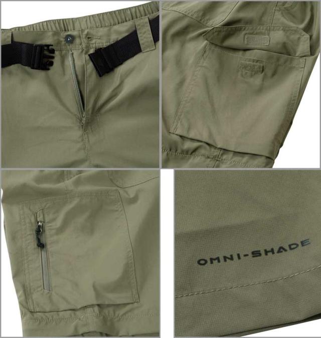 大きいサイズ Columbia シルバーリッジ ユーティリティ コンバーチブル パンツ ストーングリーン W42〜W52/1274-4210-1-138