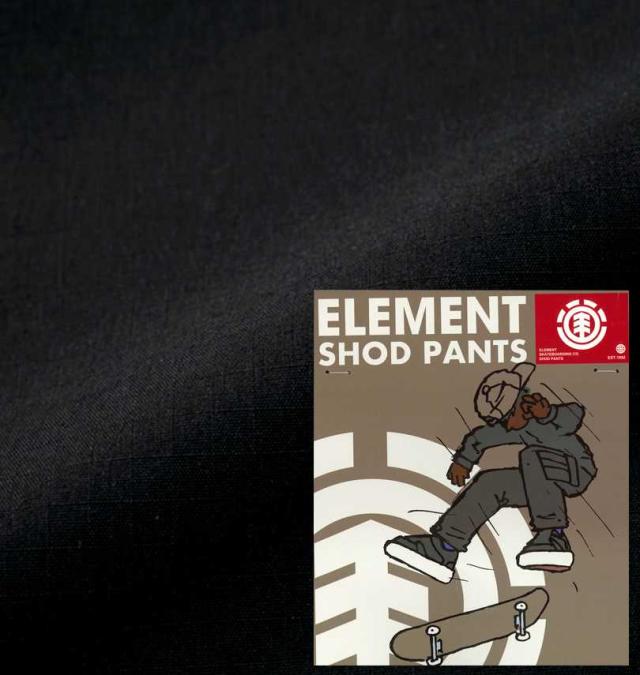 大きいサイズ ELEMENT SHOD カーゴパンツ ブラック 3L 4L 5L 6L/1274-4361-2-138