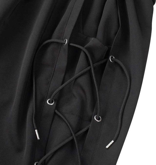 大きいサイズ PSYCHO NATION サイドレースアップパンツ ブラック×ブラック 3L 4L 5L 6L/1274-4520-2-138