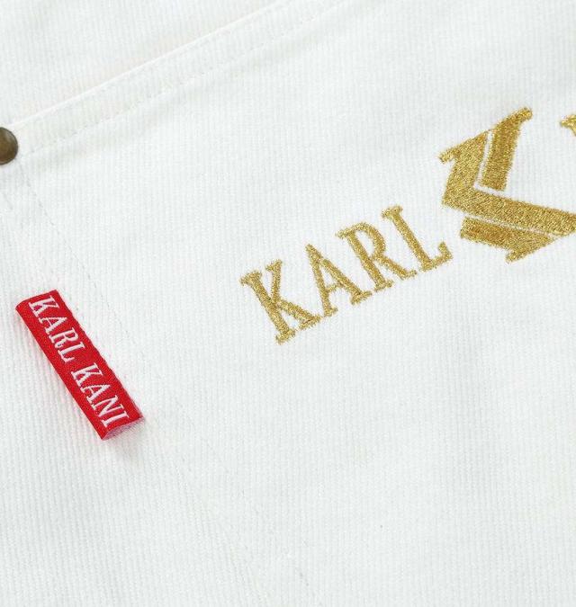 大きいサイズ KARL KANI デニム ハーフパンツ ホワイト 100cm 110cm 120cm 130cm 140cm 150cm/1274-5215-1-138