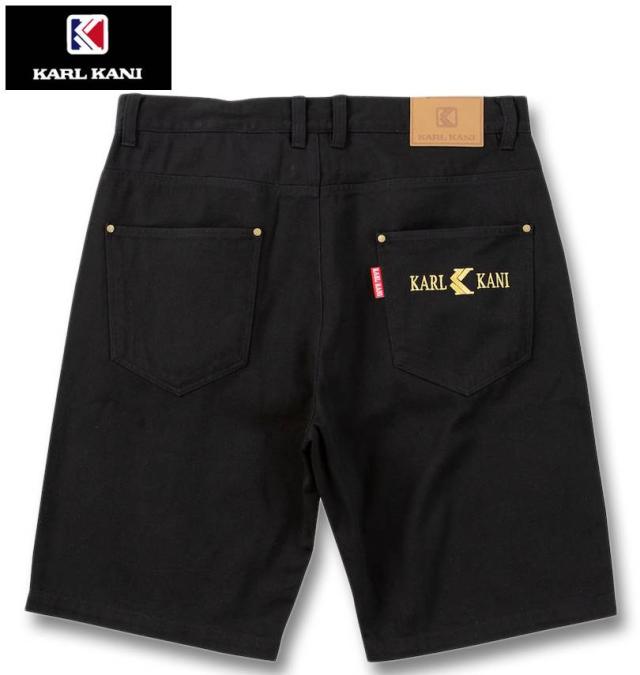 大きいサイズ KARL KANI デニム ハーフパンツ ブラック 100cm 110cm 120cm 130cm 140cm 150cm/1274-5215-2-138
